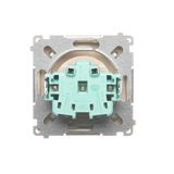 Double button for switches and push buttons, antibacterial white