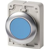 M30I-FDR-B Pushbutton, RMQ-Titan, flat, maintained, Blue, blank, Front ring stainless steel