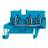 Feed-through terminal, Tension-clamp connection, 2.5 mm², 800 V, 24 A, blue