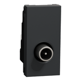 TV Socket IEC New Unica 1 Module Anthracite