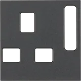 Centre plate f. soc. out.s BRITISH ST., can be switched off, B.3/B.7, ant., matt