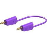 Measuring lead with (4 mm lamella plug, straight) to (4 mm lamella plug, straight), 750 mm, purple, silicone, 1.0 mm², 64.1033-07526