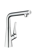 Metris Select 230 kitchen mixer with on/off function, chrome