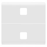 REPLACEABLE BUTTON KEY FOR AXIAL COMMANDS - TO BE COMPLETED WITH 2 LENS - 2 MODULES - GLOSSY WHITE - CHORUSMART