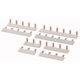 KAMRAIL-PEN-18X3P-HAAKS-ISOL Phase busbar with 3x pins, 1-phase, insulated, angled