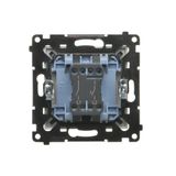 Double socket outlet with earthing and shutters, (module), Simon 24, IP20, 16A, graphite mat