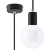 HANGING LAMP EDISON BLACK E27 1X60W IP20