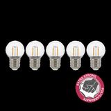 EcoPack 5pcs LED FIL Safe G45 E27 2W 2700K PC CL