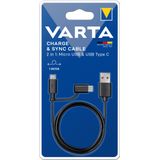 VARTA 57948 101 401 Charge&Sync 2in1 Cable (Micro USB + USB Type C)