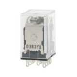 Relay, plug-in, 11-pin, 3PDT, 5 A, mech indicators, label facility, 24 VDC MY3 1011G