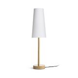 MAUI/CONNY 15/30 table Polycotton white/wood 230V LED E27 11W