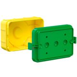 Concrete construction one-gang box for Italian and American standard