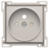Finishing set for socket outlet with pin earthing and shutters, flush-mounting depth 21 mm, light grey