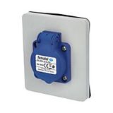 Socket 230V/16A IP54 with mounting plate