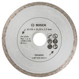 Standard for Ceramic diamond cutting disc, 125x22.23x1.7 mm