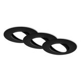 LED recessed spots, set of 3, IP65, black, 3xLED-platine/4,9W