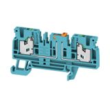 Test-disconnect terminal, SNAP IN, blue, 2.5 mm², 20 A, 500 V, Number 
