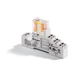 Rel. interface Mod. Push-IN 2CO 8A/24VDC/AgNi+Au/LED/diode/Grays/M
