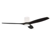 Fan Stem Evo ø1220mm Tube White with Black Blades Black LED 2875 SW 3000-4000-5000K ON-OFF