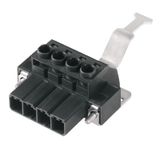 PCB plug-in connector, male plug, 7.62 mm, Number of poles: 4, 180°, Clamping yoke connection, Clamping range, max. : 6 mm², Box