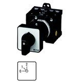 T3-2-15130/Z Step switches, T3, 32 A, rear mounting, 2 contact unit(s), Contacts: 4, 45 °, maintained, With 0 (Off) position, 0-2, Design number 15130
