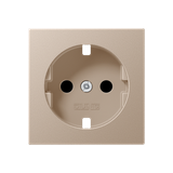 Cover for SCHUKO® sockets, integrated increased contact protection, SAFETY+, Series A, champagne