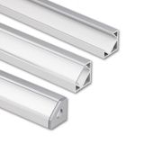 Corner aluminum profile RJ, 19x19mm, clear diff., 2m