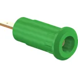 2 mm socket, flat plug connection, mounting Ø 8.3 mm, CAT III, green, 65.9099-25