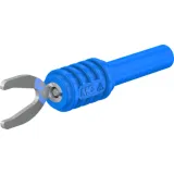 Adapter, cable lug 8.2 mm to 4 mm socket, blue, CAT II, 66.9126-23