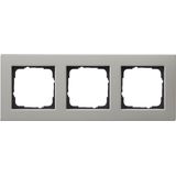 cov.fr. 3-g flat Gira E2 stainl.steel