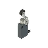 Modular prewired switch with adjustable shaped metal revolving lever diam. 20 roller