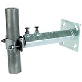 Wall mount. bracket St/tZn-StSt f. pipes D 40-50mm adjustable range 23