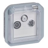 PLEXO TV-R-SAT SOCKET - GREY - MECHANISM