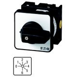 T0-3-8244/EZ Step switches, T0, 20 A, centre mounting, 3 contact unit(s), Contacts: 6, 45 °, maintained, With 0 (Off) position, 0-6, Design number 8244