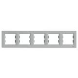 Asfora-horizontal 5-gang frame-alu