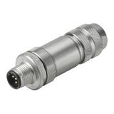 Field attachable connector, M12