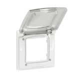 PLAQUE 1 POSTE IP44 BLANC