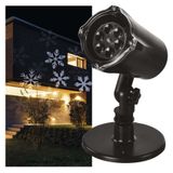 LED Christmas decorative projector – snowflakes, outdoor and indoor, white