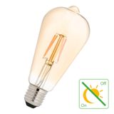 LED Filament ST64 E27 240V 4W 2200K Gold Night Sensor