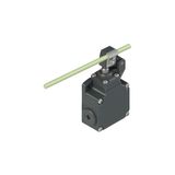 Position switch, piston plunger with adjus. glass-fibre rod lever