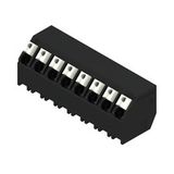 Printed circuit board terminals, 5.08 mm, Number of poles: 8, 135°, Solder pin length (l): 1.5 mm, black, PUSH IN with actuator, Clamping range, max. : 1.5 mm², Tape