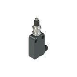 Modular prewired switch with plunger, M12 threaded bearing and external rubber gasket