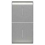 REPLACEABLE BUTTON KEY FOR AXIAL COMMANDS - WITH 2 DIFFUSERS - 1 MODULE - TITANIUM - CHORUSMART