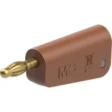4 mm plug, solder connection, 2.5 mm², brown, 64.1043-27
