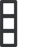 Cover frame 3-way, C.1, matte night black