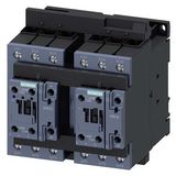 Reversing contactor assembly for 3RA27, 37 kW, 20-33 V AC/DC, 2 NO integr.