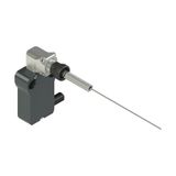 Modular prewired switch with spring rod with cat's whisker 90? transmission block