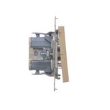 LED light indicator - green light, anthracite, metalic