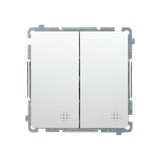 Double intermediate switch, (module), 10AX, quick connection