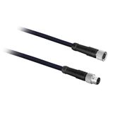 Cable Jumper straight M12 8-pin Male, straight M12 8-pin Female, PUR c